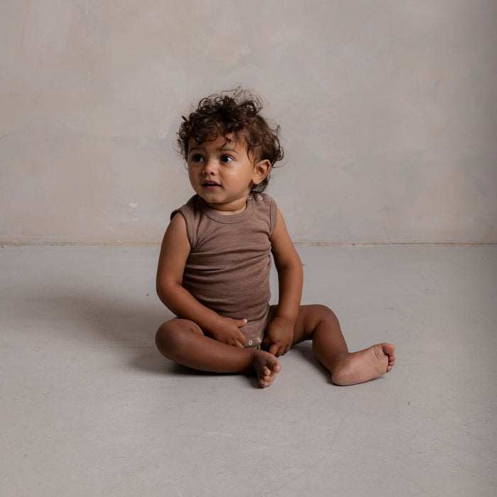Gosling Baby Body - Merino Wool & Silk - Warm Driftwood