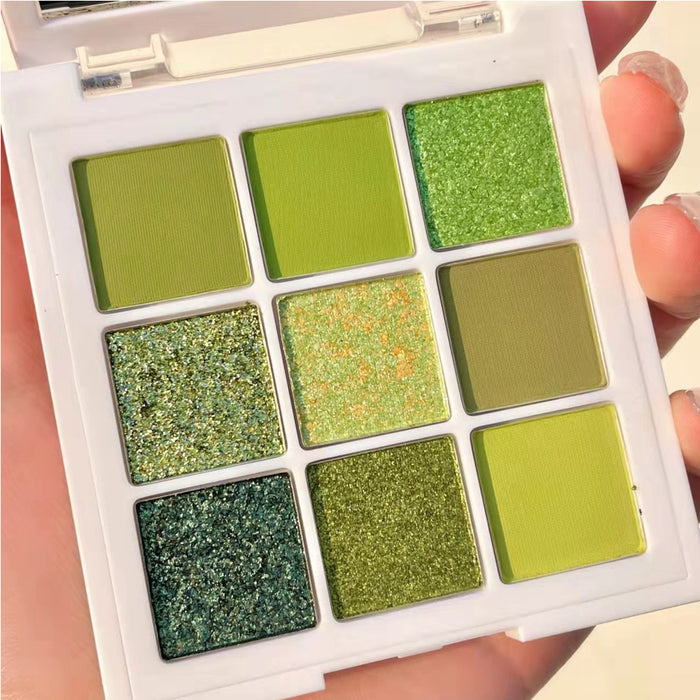 green glitter eyeshadow subtle sparkle evening makeup look