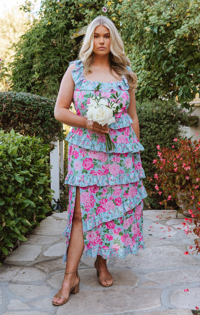 Greta Dress ~ Cottage Floral Multi Stretch