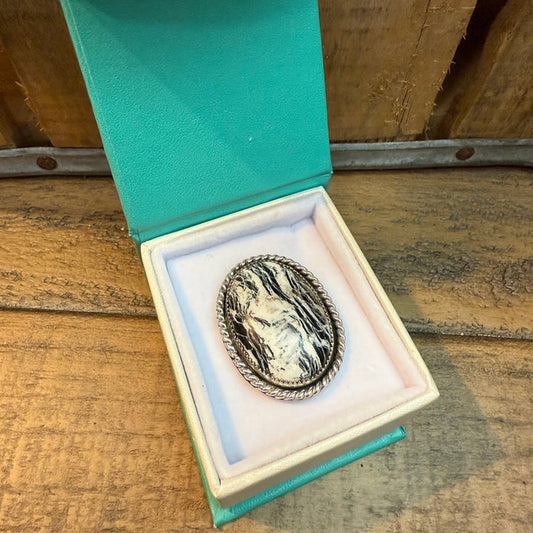 GTMW Camo White Buffalo Ring Size 6