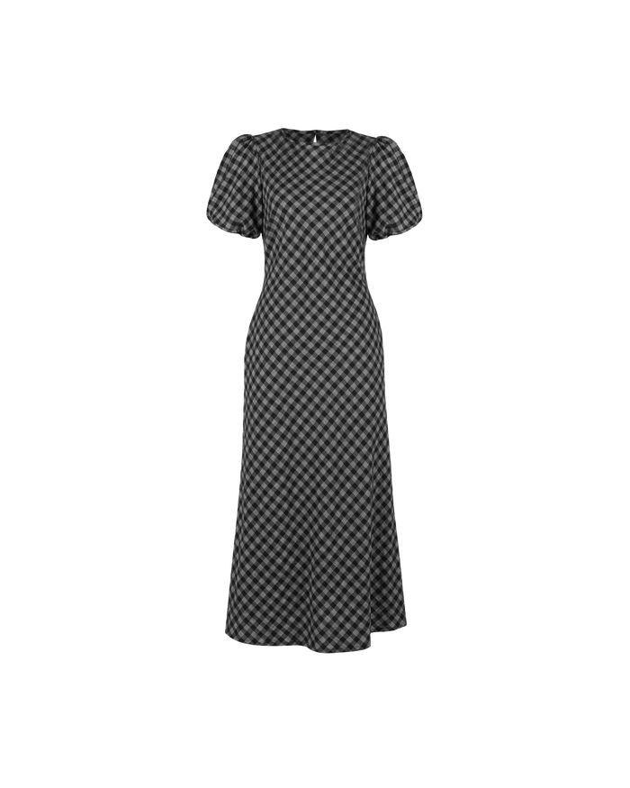 HEIDI GINGHAM DRESS BLACK GINGHAM