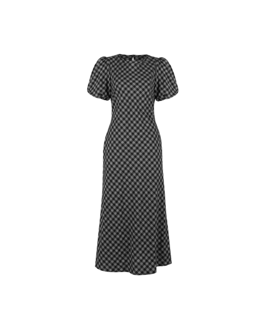 HEIDI GINGHAM DRESS BLACK GINGHAM