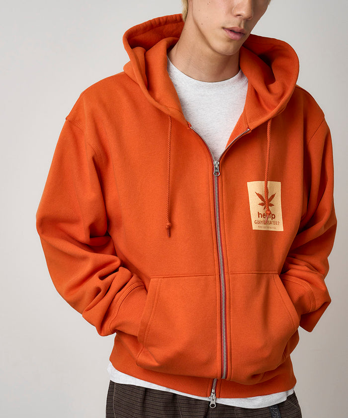 Hemp Zip Hooded Sweatshirt