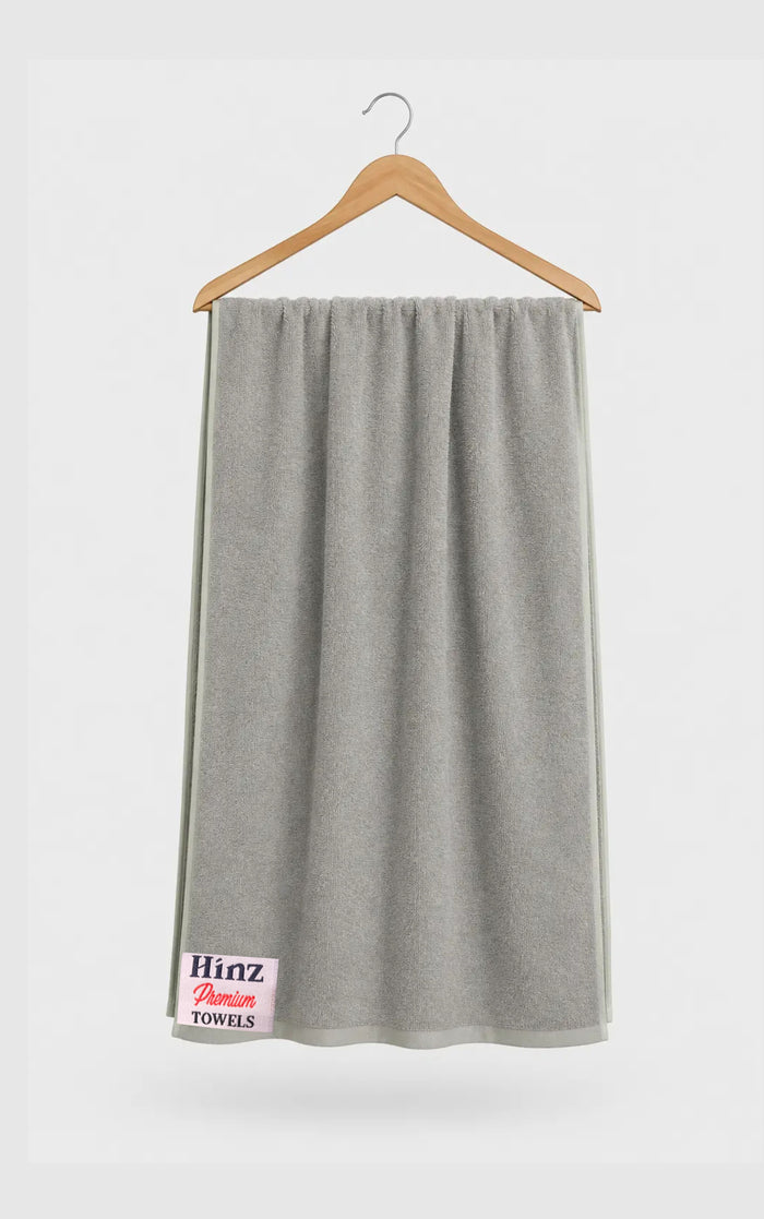 Hinz Premium Light Grey Bath Sheet | 100% Combed Cotton