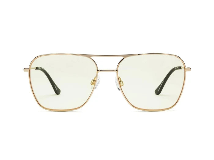 Hooper Reading Glasses - Polished Gold Yellow