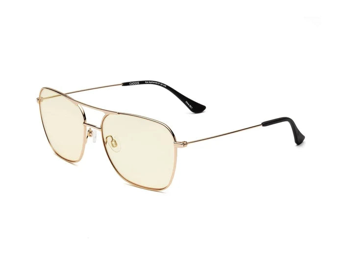Hooper Reading Glasses - Polished Gold Yellow