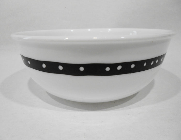 ❤️ HTF Corelle METROPOLITAN ATLANTA 16-oz SOUP BOWL 5.75" Geometric BLACK WHITE