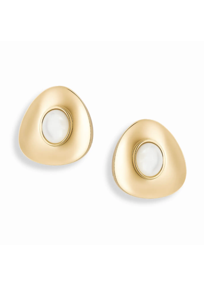 Hunter Statement Studs - Pearl