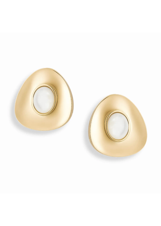 Hunter Statement Studs - Pearl