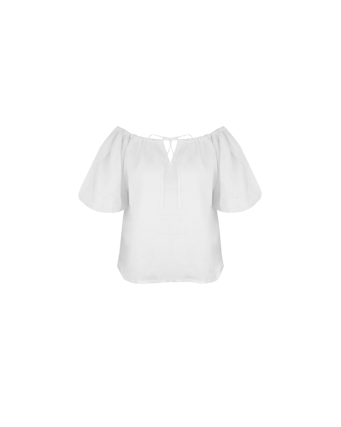 HYDRA OFF SHOULDER BLOUSE WHITE