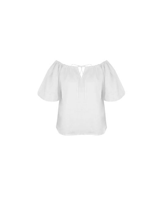HYDRA OFF SHOULDER BLOUSE WHITE