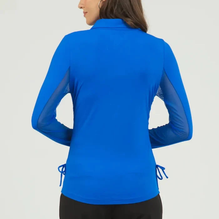 IBKUL Adjustable L/S Polo - Blue