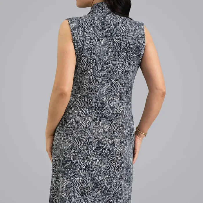 IBKUL Stephanie S/L Dress - Black/White