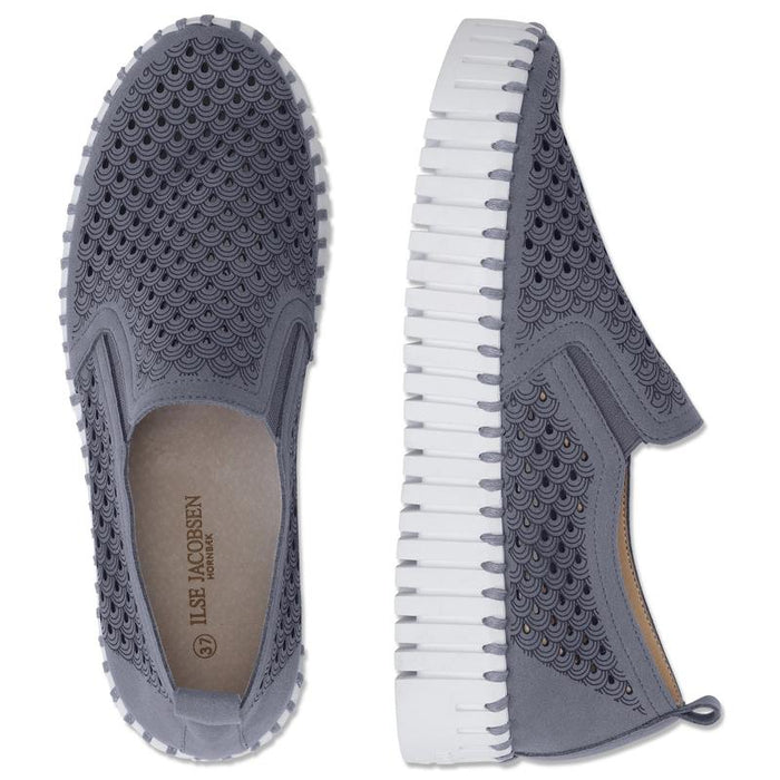 Ilse Jacobsen Tulip Slip On Platform - Blue/Grey