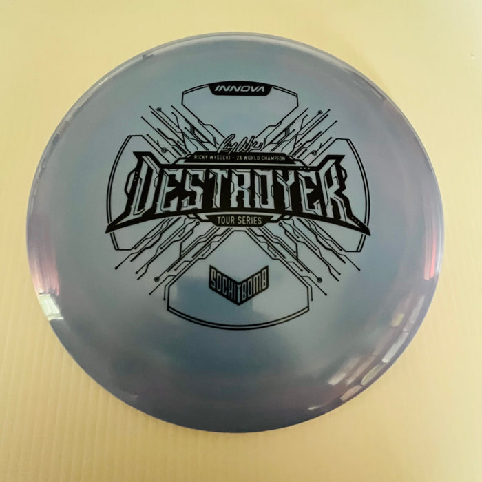 Light Blue with Pink/Black Stamp 23 / 173-5 grams
