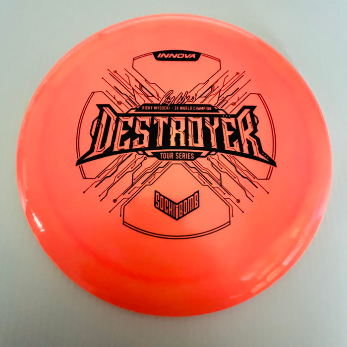 Orangey Pink/Black Stamp 55 / 173-5 grams