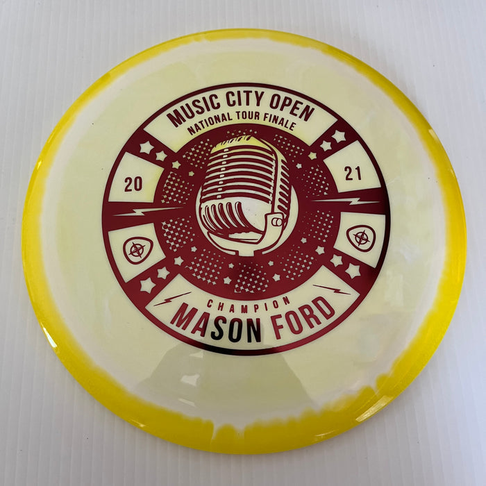 Yellow Halo/Dark Red Stamp / 173-5 grams