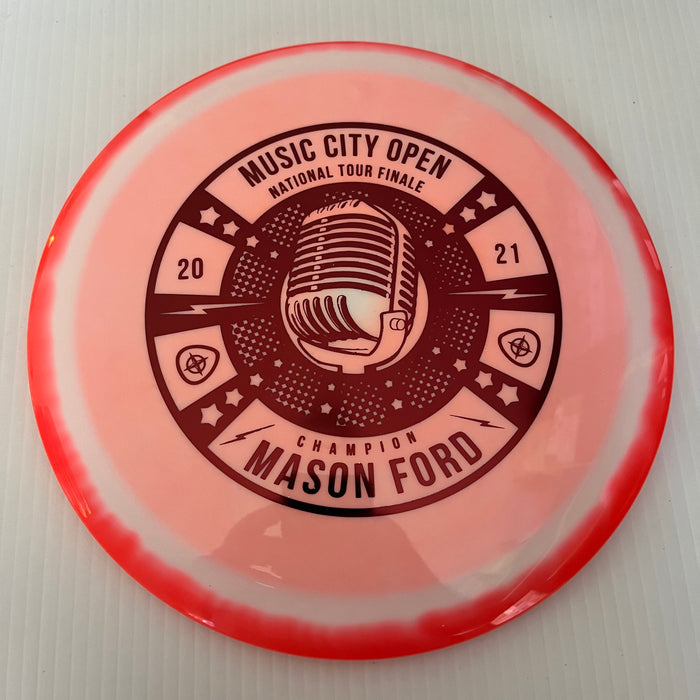Orange Halo/Dark Red Stamp / 173-5 grams