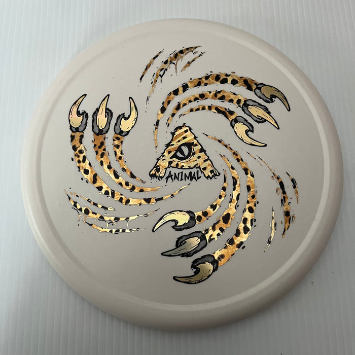 White/Bronze Leopard Print & Gold Holo Stamps / 175 grams