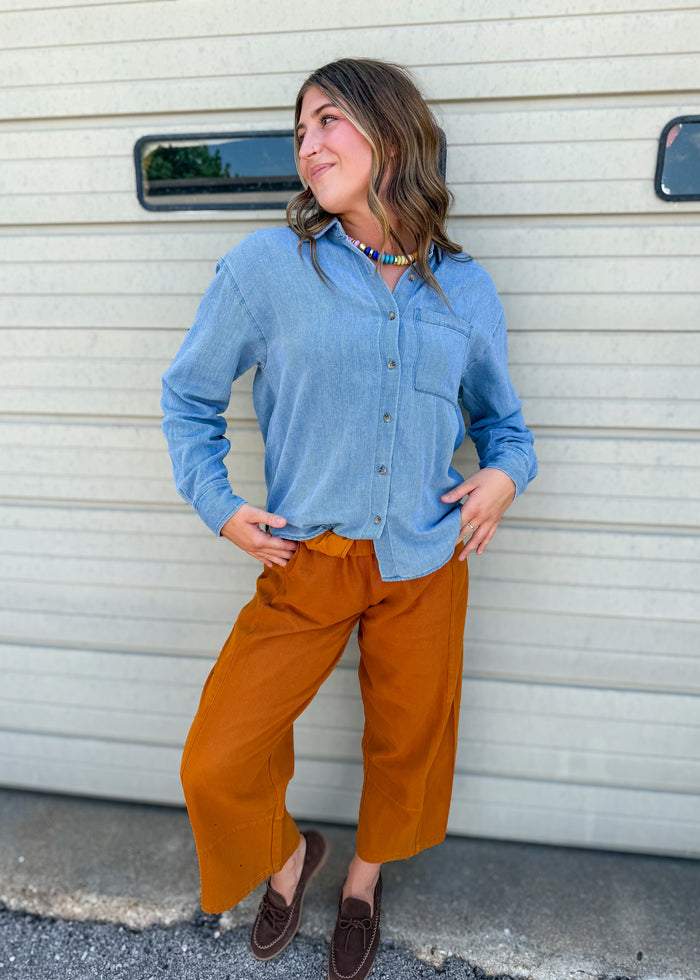 Ivy Jane Savannah Cropped Pants - Rust