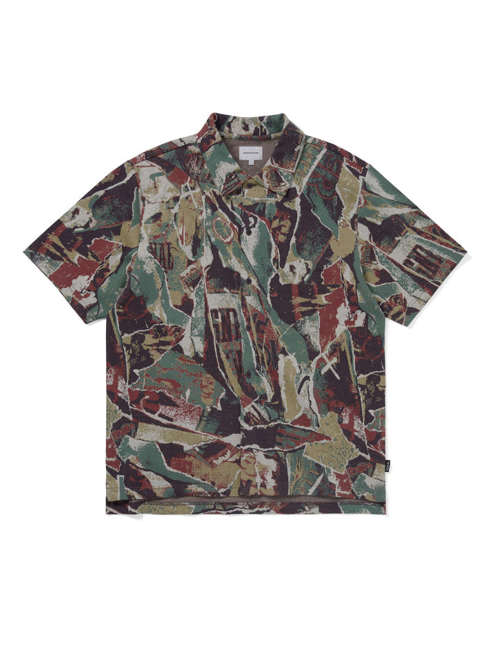 Jacquard Pattern Button Up Top