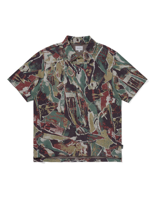 Jacquard Pattern Button Up Top
