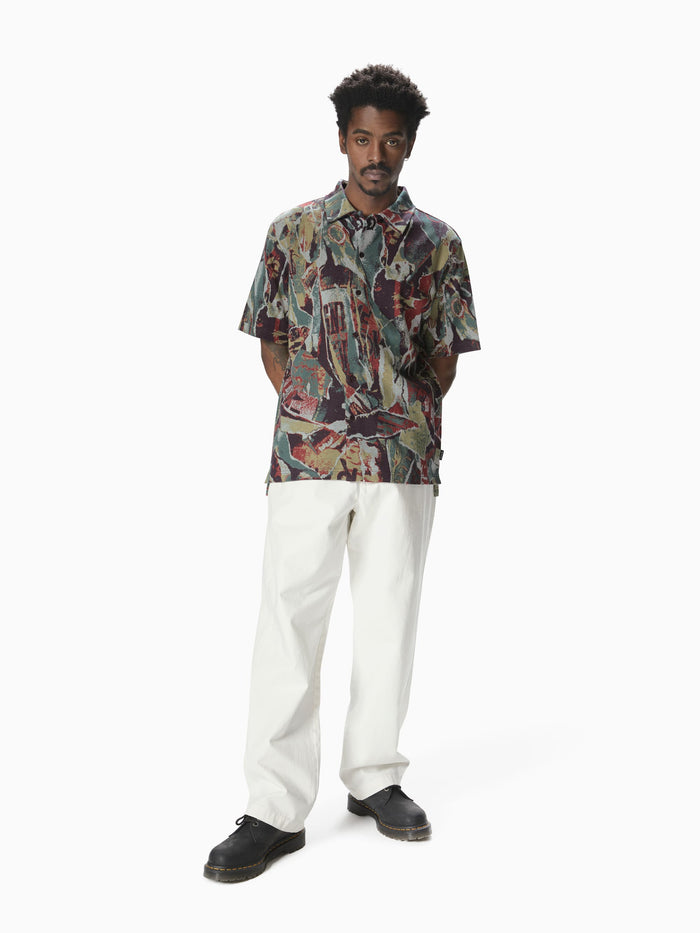 Jacquard Pattern Button Up Top