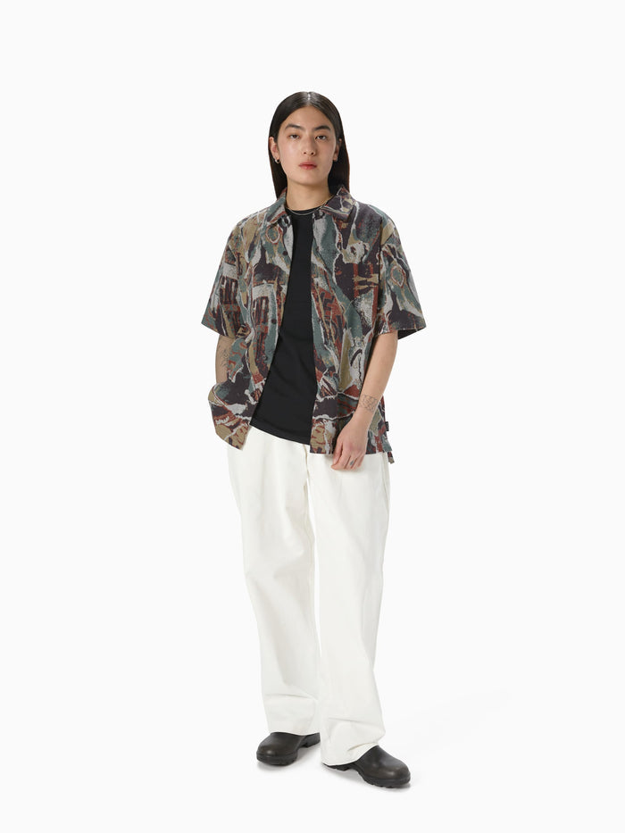 Jacquard Pattern Button Up Top