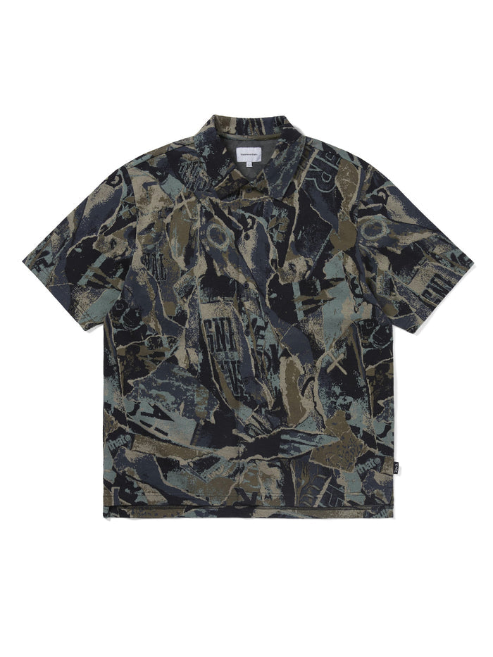 Jacquard Pattern Button Up Top