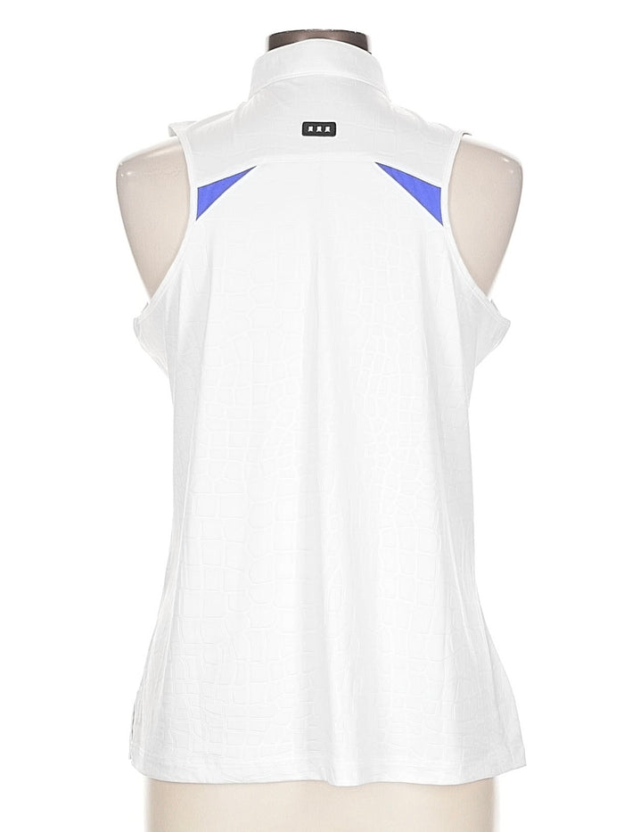 Jamie Sadock White Sleeveless Golf Top Size L MSP$98
