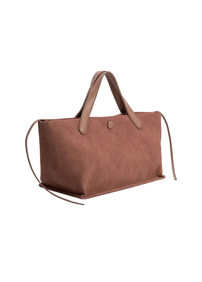 Jill Vegan Suede Tote Bag - Mauve