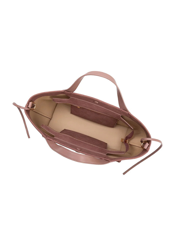 Jill Vegan Suede Tote Bag - Mauve
