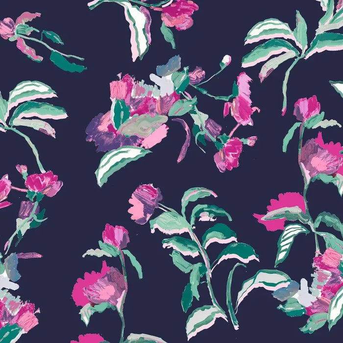 Kastel Garden Blooms L/S Top - Navy Floral