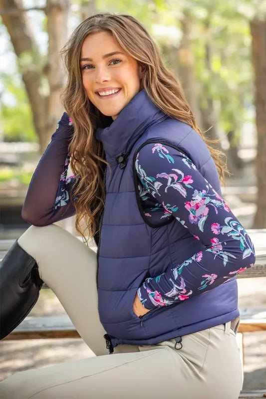 Kastel Garden Blooms L/S Top - Navy Floral