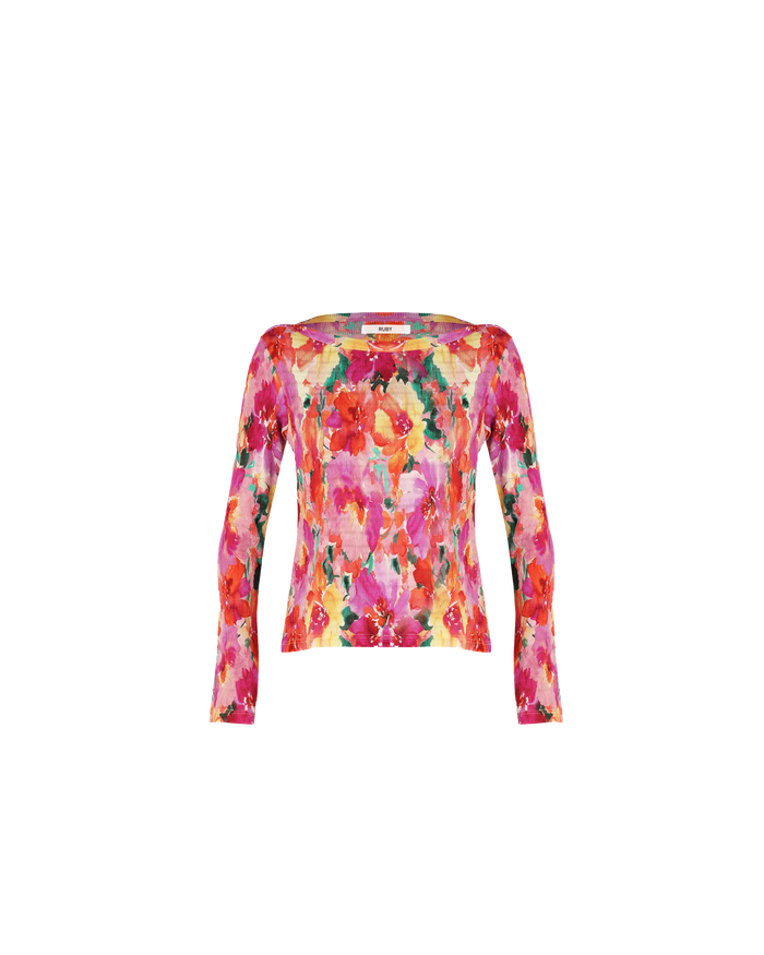 KATA CRINKLE LONG SLEEVE FLORAL