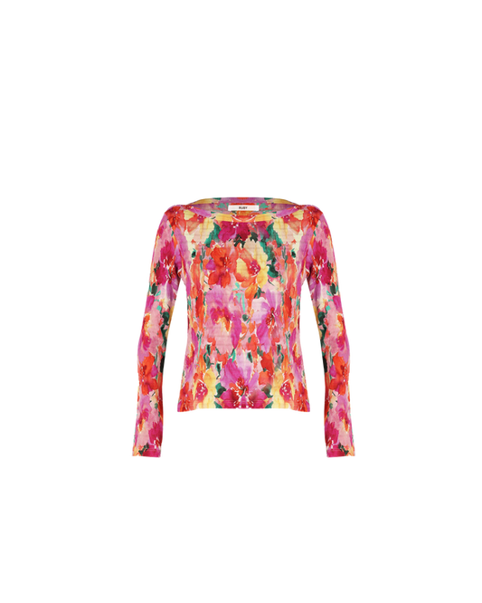 KATA CRINKLE LONG SLEEVE FLORAL