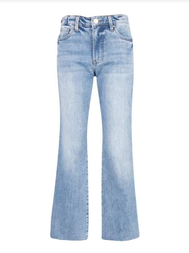 Kelsey High Rise Fab Ab Ankle Flare with Raw Hem - Extraordinary