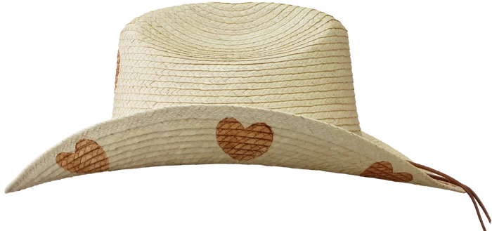 Kid's Cattleman Hat - Brown Hearts