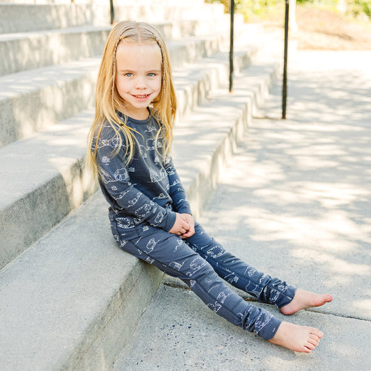 Kids Merino Wool Base Layer, Leggings, Farm