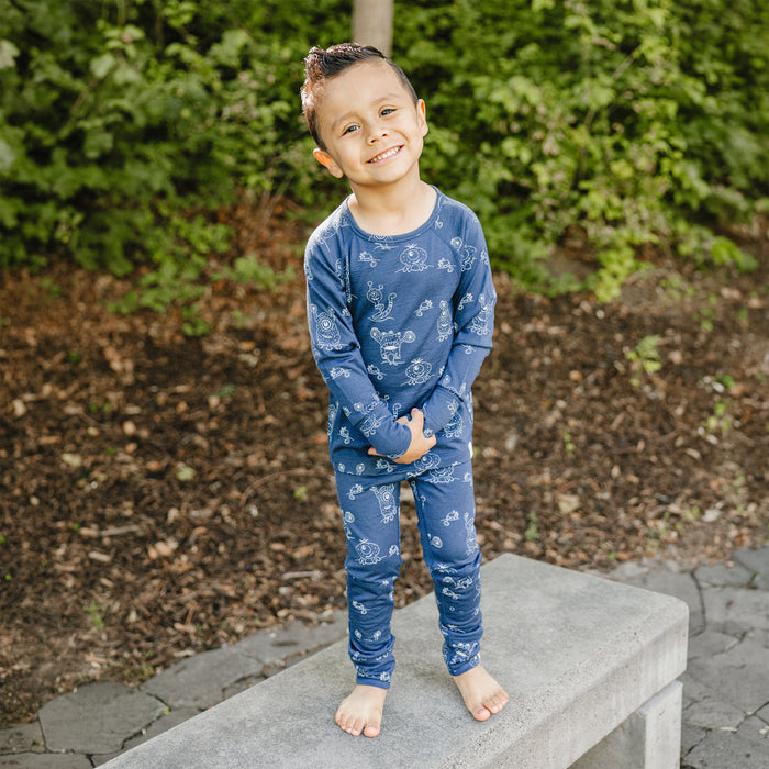 Kids Merino Wool Base Layer, Leggings, Monster