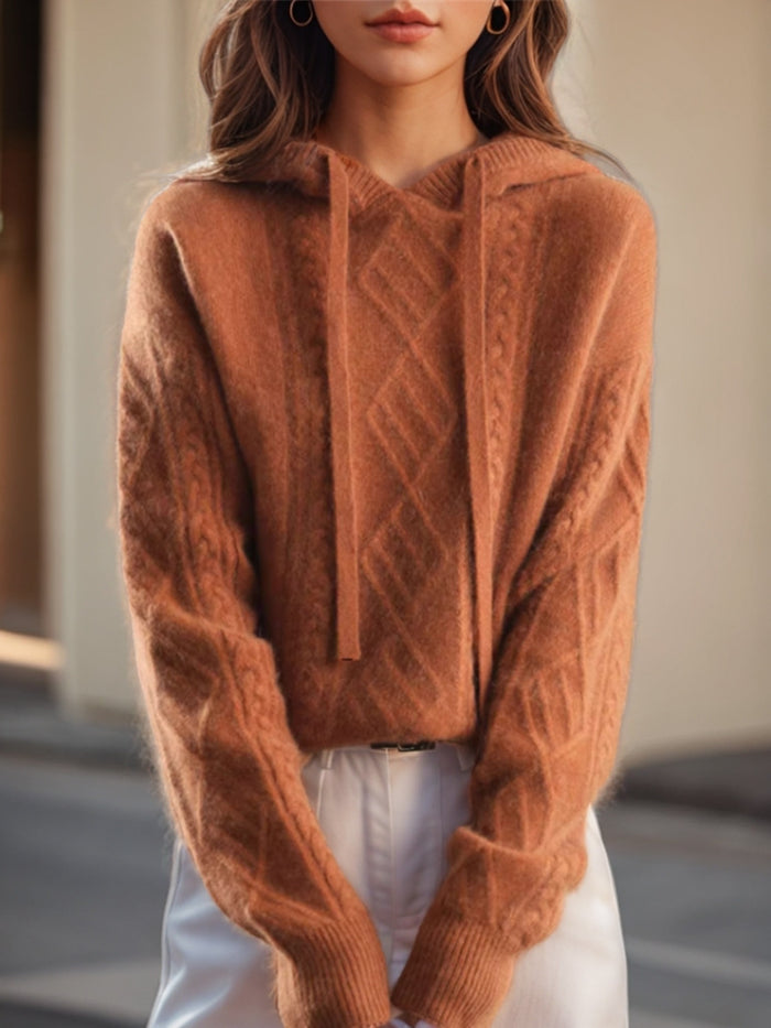 Knitted Jacquard Sweater Women Casual Jeans Street Look