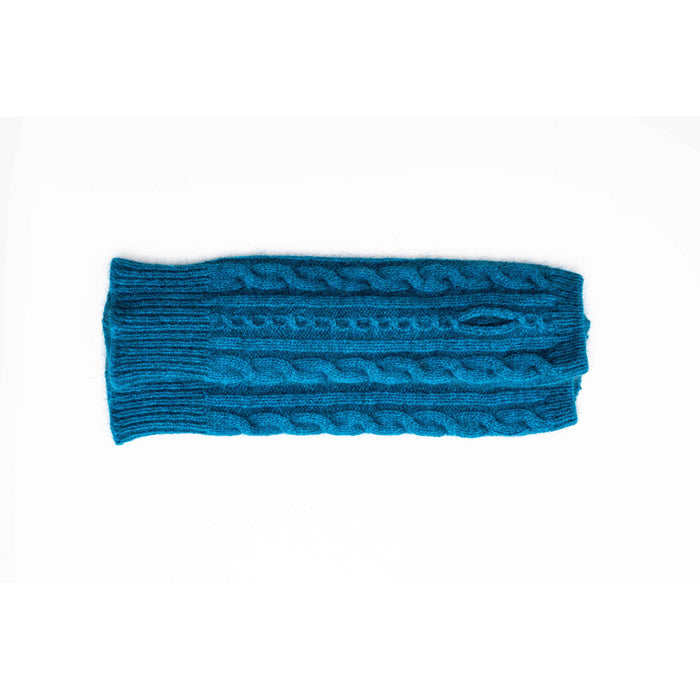 Koru Cabled Merino - Possum Glovelets (KO62)Pacific