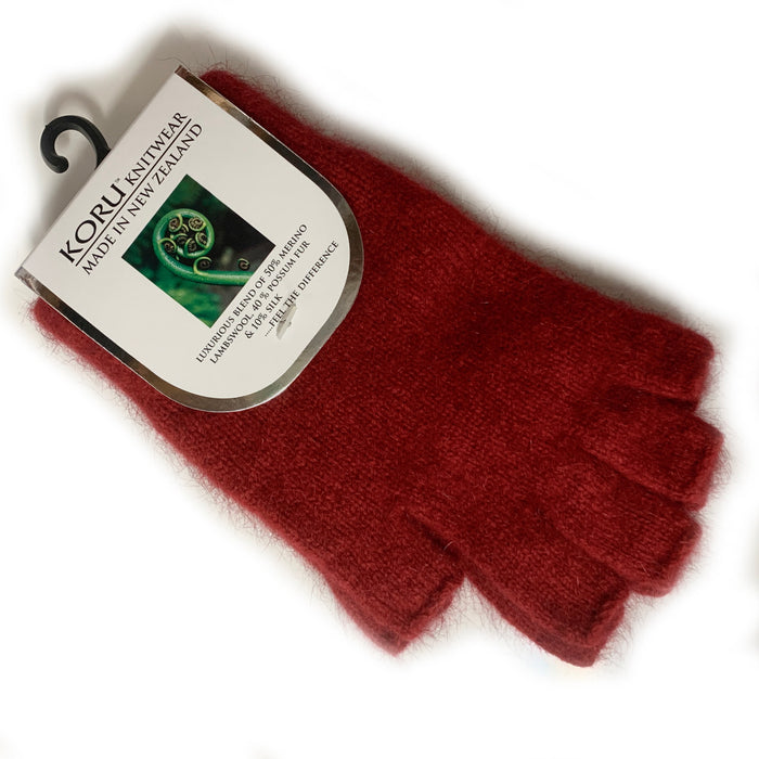 Koru - Merino & Possum Fingerless Gloves (KO50)Rata