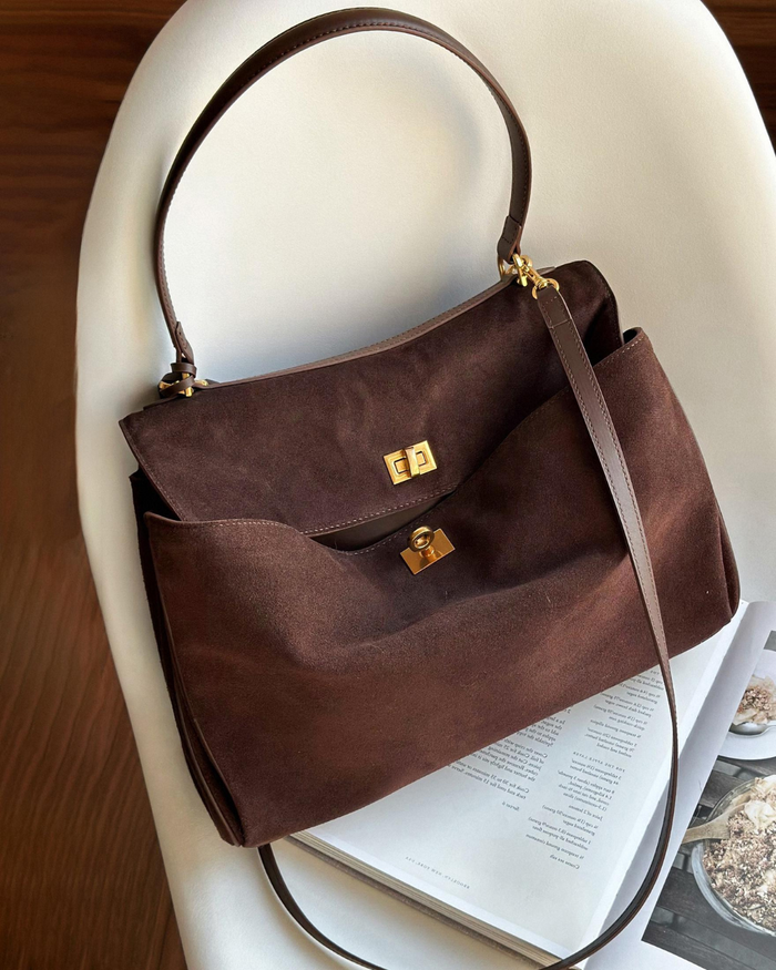 La Dame Sac - Suede Flap Bag