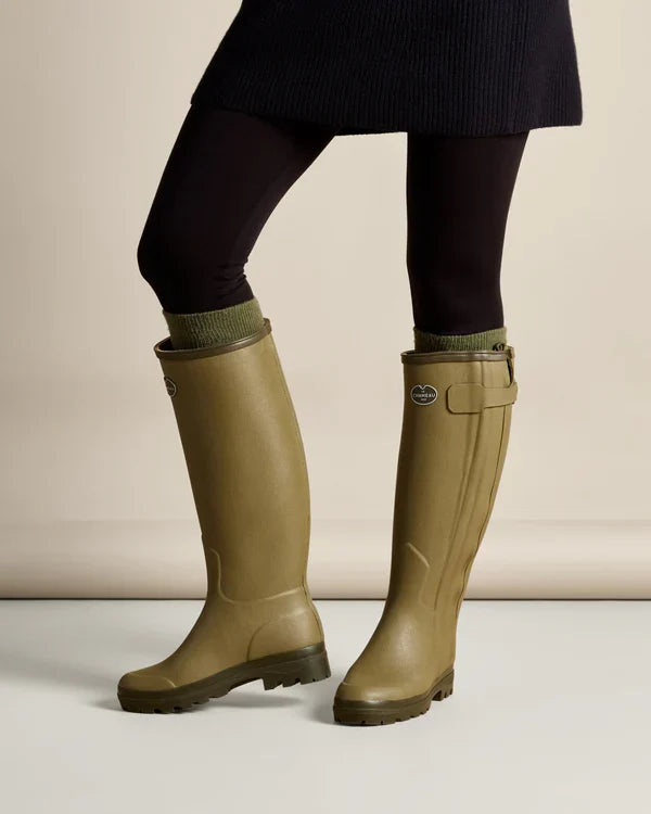 Le Chameau Women's Chasseur Leather Lined Wellington Boot