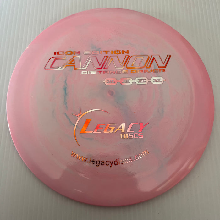 Swirly Pink with Blue/Orange Smoke Stamp/174g