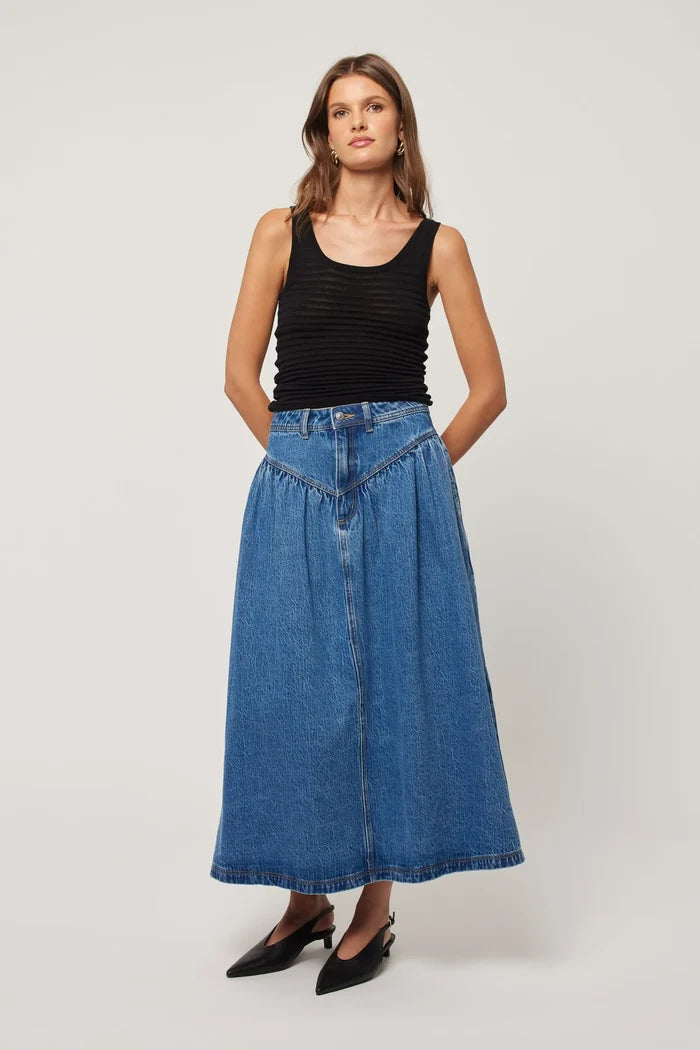 Leonie Skirt in River Blue