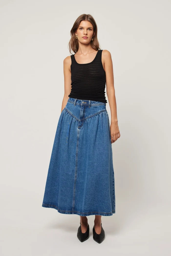 Leonie Skirt in River Blue