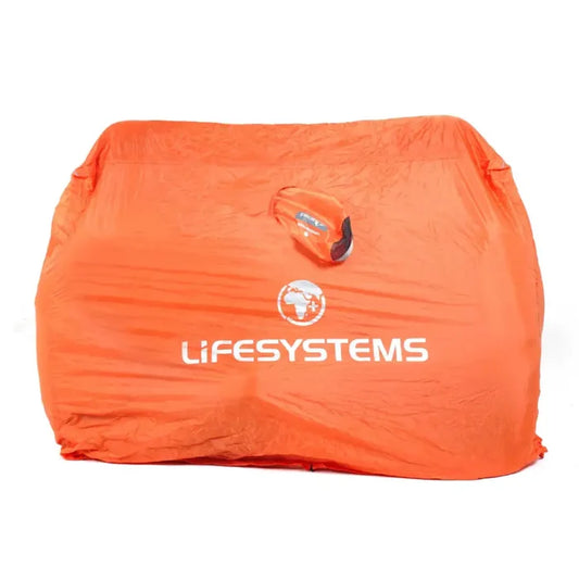 Lifesystems Survival Shelter 2 Man opened out and shown from the front, on a plain white background