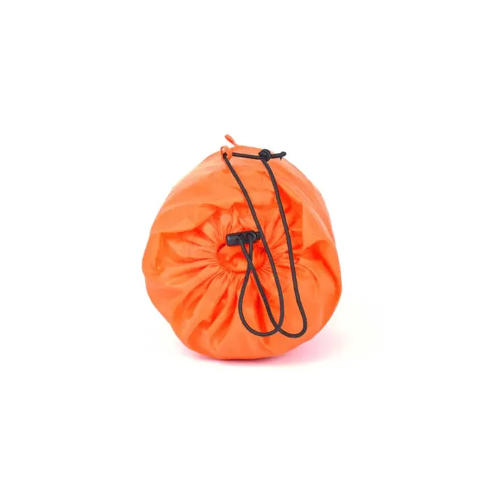 Lifesystems Survival Shelter 2 Man stuff sack opening showing the adjustable cord, on a plain white background